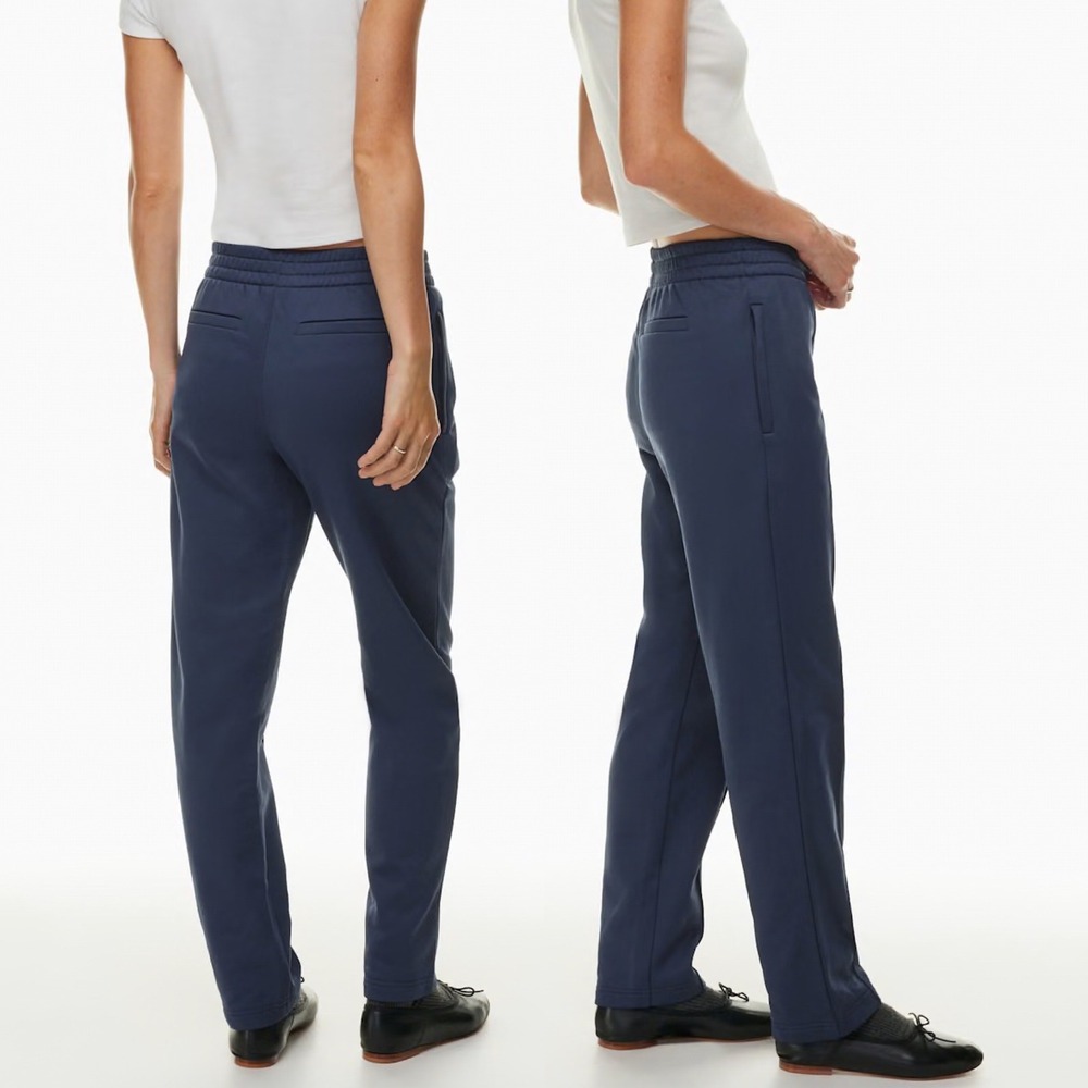 Aritzia Wilfred Free Commodore Navy‎ Blue Pants Womens Size Medium Retro Cotton